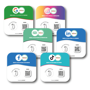 Placa Personalizada de Redes Sociais